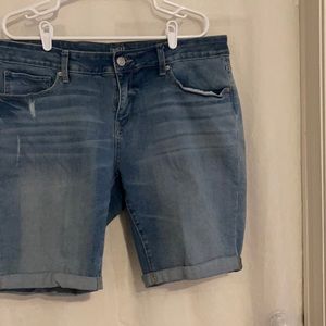 Denim Mid-Rise shorts.